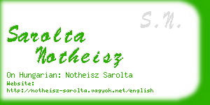 sarolta notheisz business card